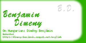 benjamin dimeny business card