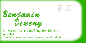 benjamin dimeny business card